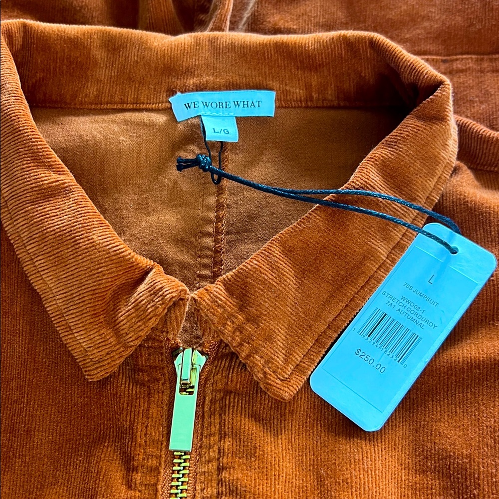WE WORE WHAT | Rust corduroy 70s Jumpsuit High-rise in Autumnal - Picture 12 of 12